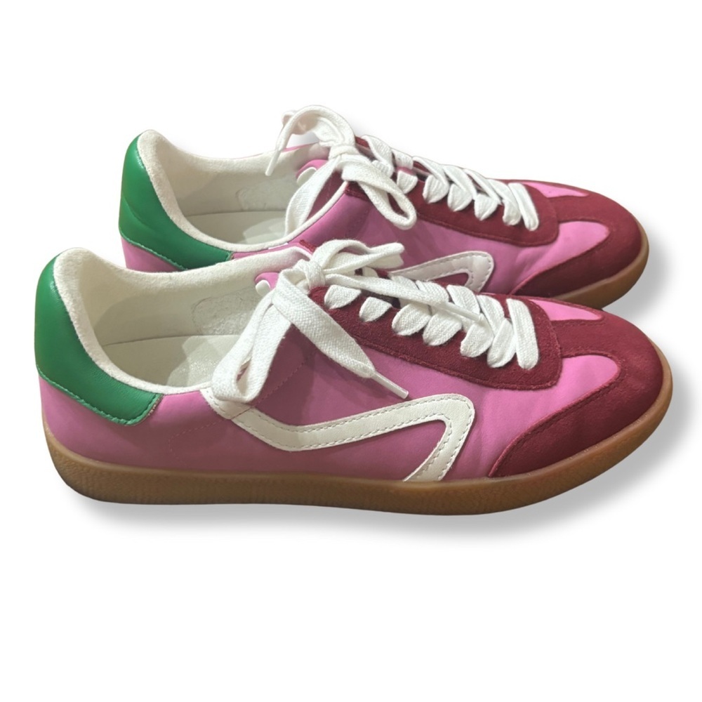 Steve Madden Retro Sneakers – Pink/Magenta/Green | Women’s Size 6
